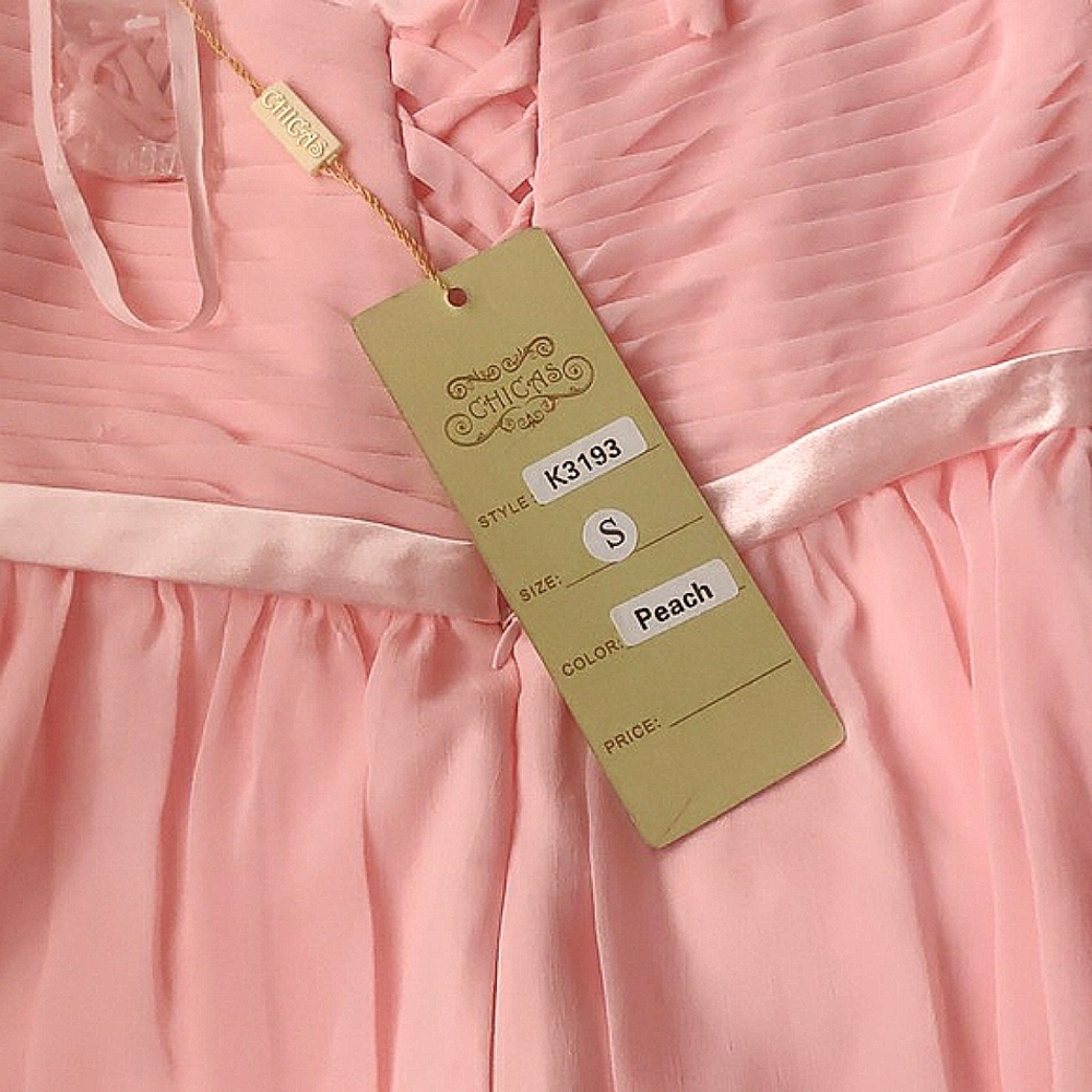 Chica's Chiffon Strapless Full Length Dress. Size S - Picture 7 of 13